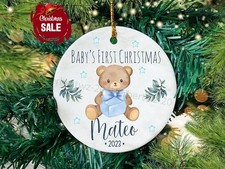 Baby first christmas ornament, personalized new baby Christmas decor, my Firs...