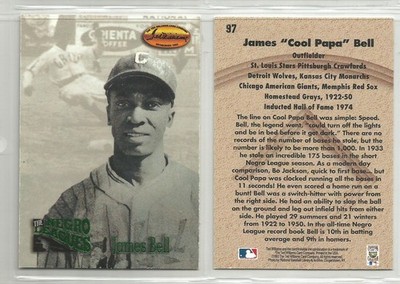 James Cool Papa Bell Pittsburgh Crawfords  1993 Negro Leagues Baseball card