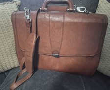 Vintage BOSCA Old Leather Flap Over Briefcase...
