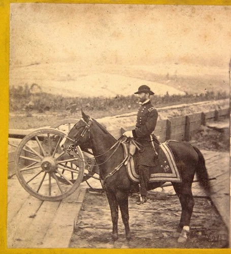 1864 CIVIL WAR UNION GENERAL WILLIAM TECUMSEH SHERMAN STEREOVIEW PHOTO By BRADY