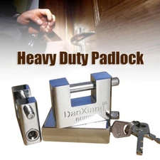 Heavy Duty Anti Rust Shutter Padlock With 3 Keys  High Security Shackle Lock