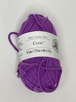 Capri Yarn Skein Violet Purple 87 Yds Lot#7021 Medium 4 Arts Crafts