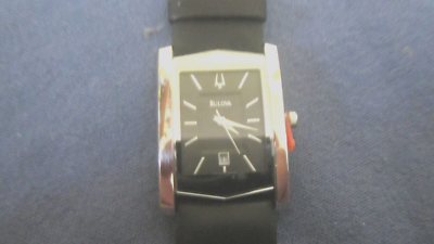 mans black face date BULOVA watch H176 | eBay