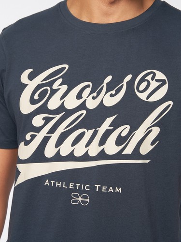 Mens 5 PACK Crosshatch T-Shirt Crew Neck Short Sleeve Casual Soft Cotton Summer - Picture 9 of 10