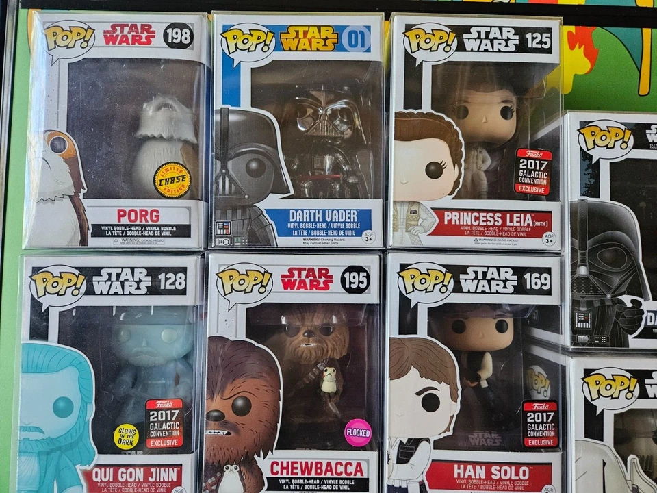 Star Wars Pop Vinyl - Darth Vader Qui Gon Han Luke Skywalker Leia Grievous Chase - image 3 of 4