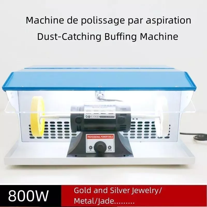 Bench Grinder Jewelry Polisher Polishing Machine + Dust Collector Grinding  Motor