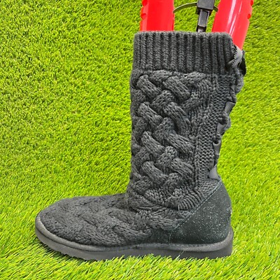 UGG Blythe Black Knit Cable Womens Size 8 Casual Classic  display picture 3