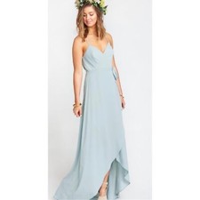 NWT Show Me Your MuMu Mariah Wrap Dress in Silver Sage Crisp
