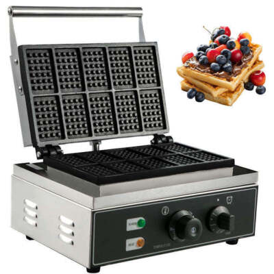 1600W Edelstahl Kommerzielle Waffelbissen Elektrisch Bubble Waffle Maker Machine