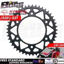 JT Rear Sprocket Steel Black 520-52T For HONDA CRF250