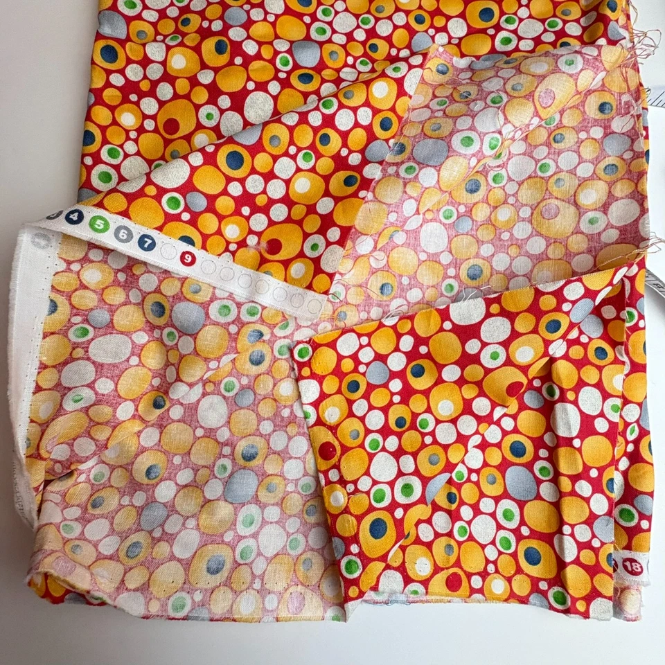 Ten Little Things Moda Fabric Jenn Ski 34" x 42" Pc Dot Print Quilt Craft Gift - Image 3 of 4