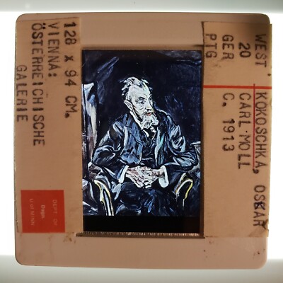 Oskar Kokoschka Carl Moll 1913 Art 35mm Glass Slide