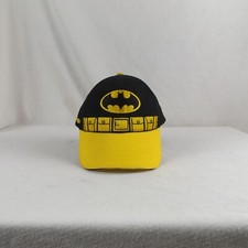 Batman DC Comics Six Flags Adjustable Baseball Hat Cap Youth Size Black/Yellow