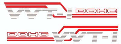 VVTI Doch vinyl Sticker Decals - SET of 2 NEW!!