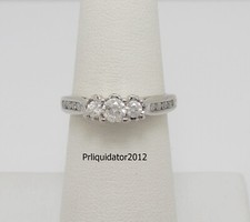 1/2CT Natural Diamond Engagement Wedding Bridal Ring Band 14K White Gold Band