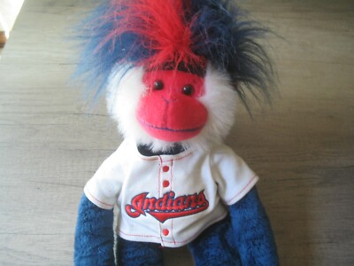 MLB ボブルヘッドCleveland Indians セット Cleveland Indians MLB Plush Stuffed Wrap Around Fuzz Head Monkey