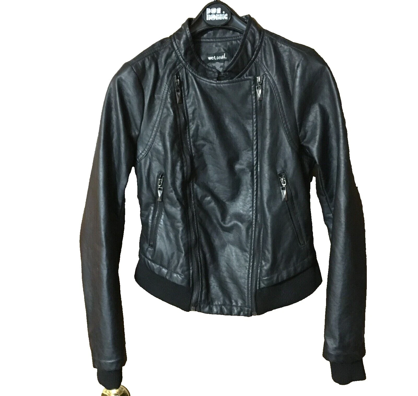 Chaqueta de moto Wet-seal Negro abrigos, chaquetas y chalecos para Mujeres