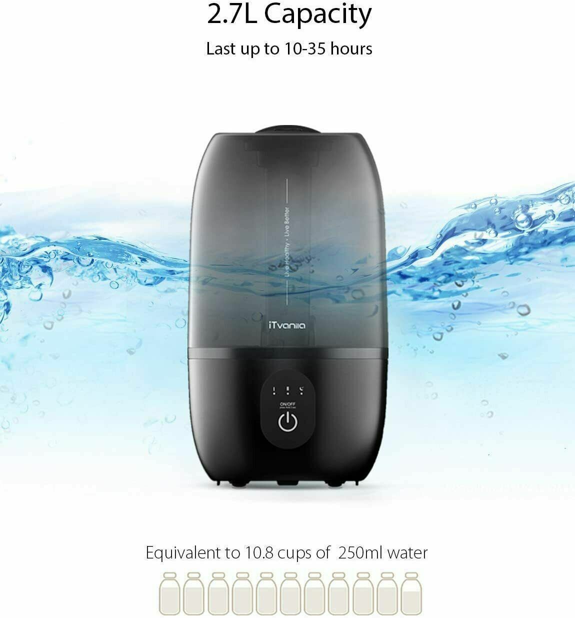 iTvanila Ultrasonic Humidifier HUC1 (Black) eBay
