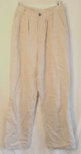 Reformation Beige Linen High Rise Zip Pleated Pants Size 2 EUC
