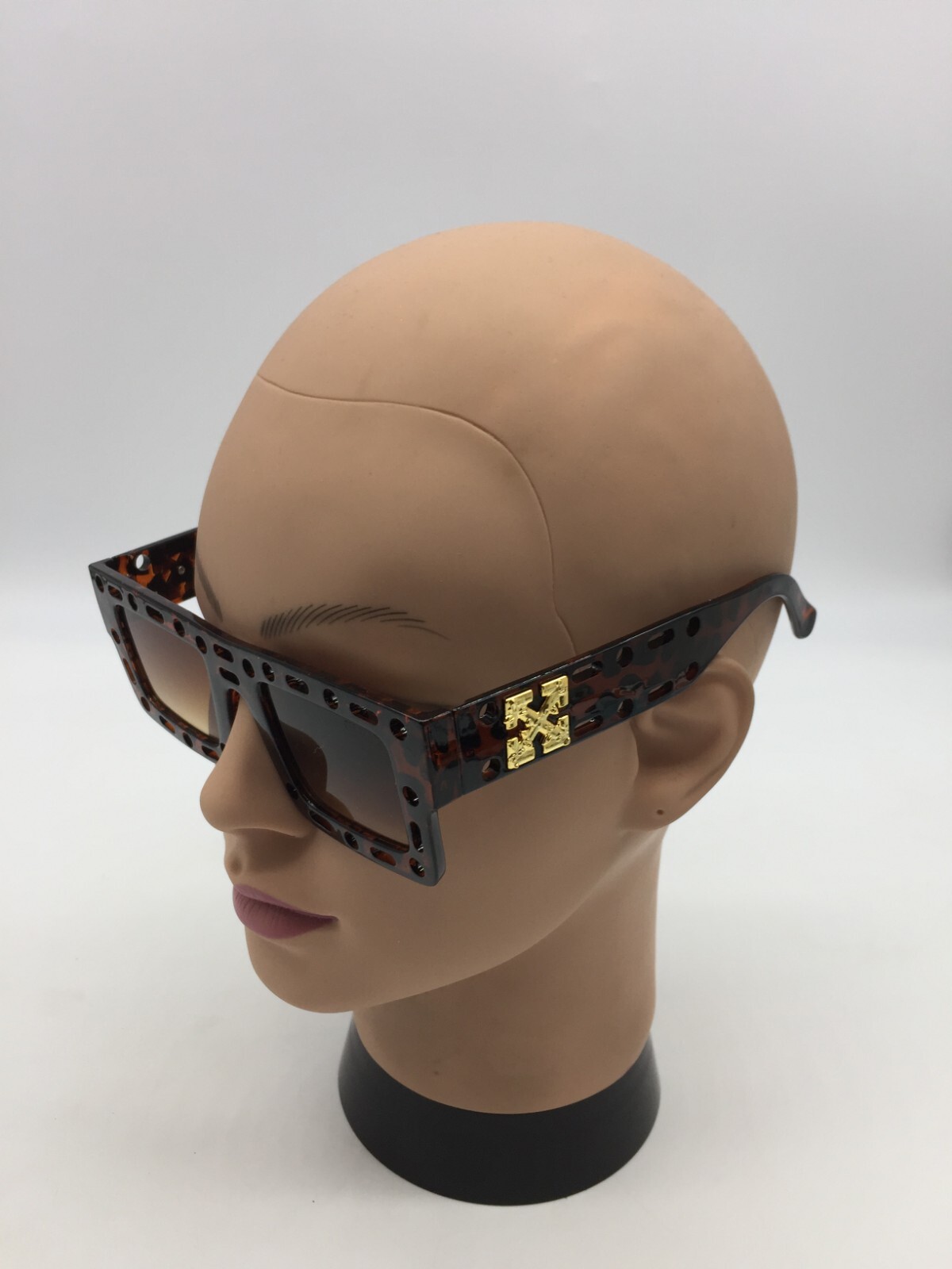 Off-White Designer Square Tortoise Sunglasses Bro… - image 3