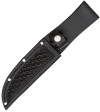 Sheaths Basketweave Leather For Straight Fixed-Blade Knife Fits Up To 5" Blade