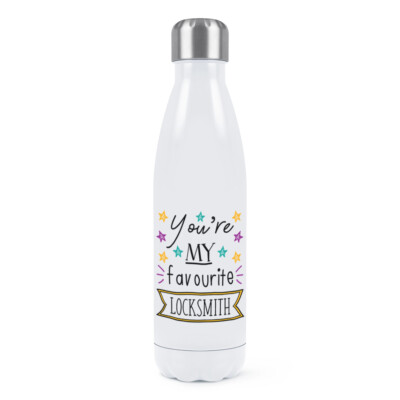 You're My Favourite Locksmith Stars Double Wall Water Bottle Funny Best Awesome