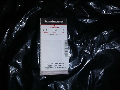 JEFF LYNNE ELO Chicago Rosemont IL Seat Locator 8/15/18 2018 Paper Ticket Stub