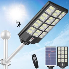 Commercial 9900000000LM 1152 LED 5000W Solar Street Light Dusk to Dawn Road Lamp