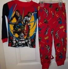 Star Wars Clone Red Sword 2 Piece Set Long Pajama PJ Boys Size 4 NWT