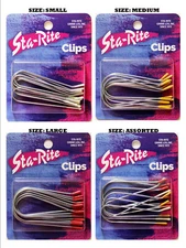 HOT ROLLER CURLER METAL CLIPS Choose size Fits Clairol Remington Conair  2 PACKS