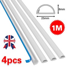 Electrical Cable Trunking Self Adhesive 4M Wire Trunking Cable Tidy for Wall TV