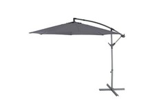 Parasol déporté Malta gris ø300 cm