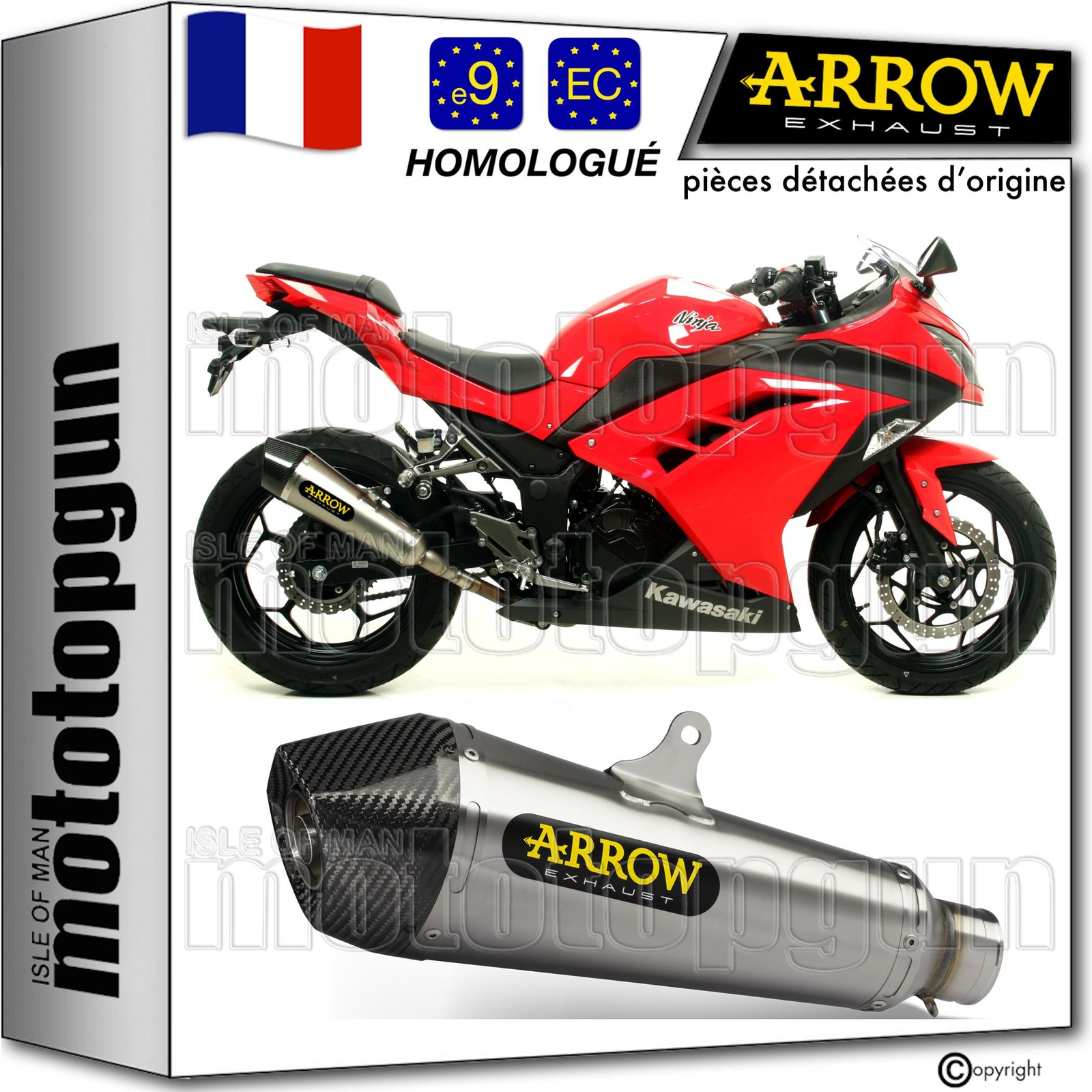 Pot echappement Arrow pour Kawasaki Ninja 300, le son ideal pour vos roadtrips et trajets de 2016