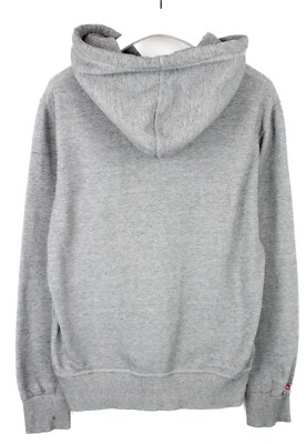 SUPERDRY Grit Tab Hoodie Herren LARGE Pullover Kangaroo Pocket Melange Grey