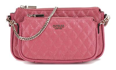GUESS Yarmilla Double Pouch Crossbody Umhängetasche Tasche Mulberry pink Neu