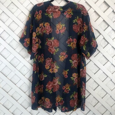 Matilda Jane Watch The Sunrise Floral Sheer Kimono Coverup XS/S