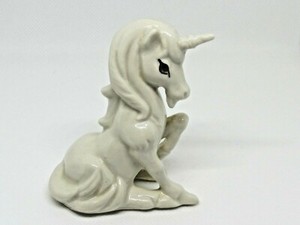 Unicorn White 50's 60's Ceramic Cool Eyes Unique Mid Century Vintage Retro Nice