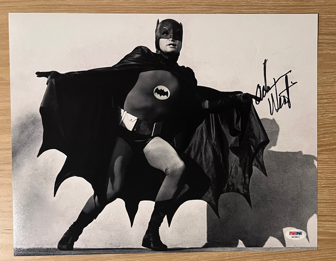 ADAM WEST SIGNED BATMAN 11x14 PHOTO PSA/DNA