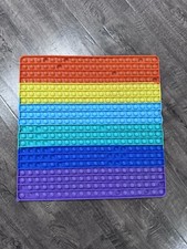 Large Square Pop It Push Bubble Pop Stress Toys Rainbow Color 15  By 15  