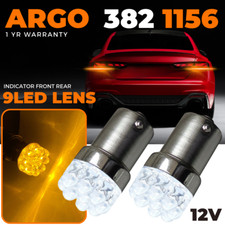 Amber 382 Indicator Ba15s 9 Led P21w 12v Rear Light Bulbs Yellow Hazads Bright