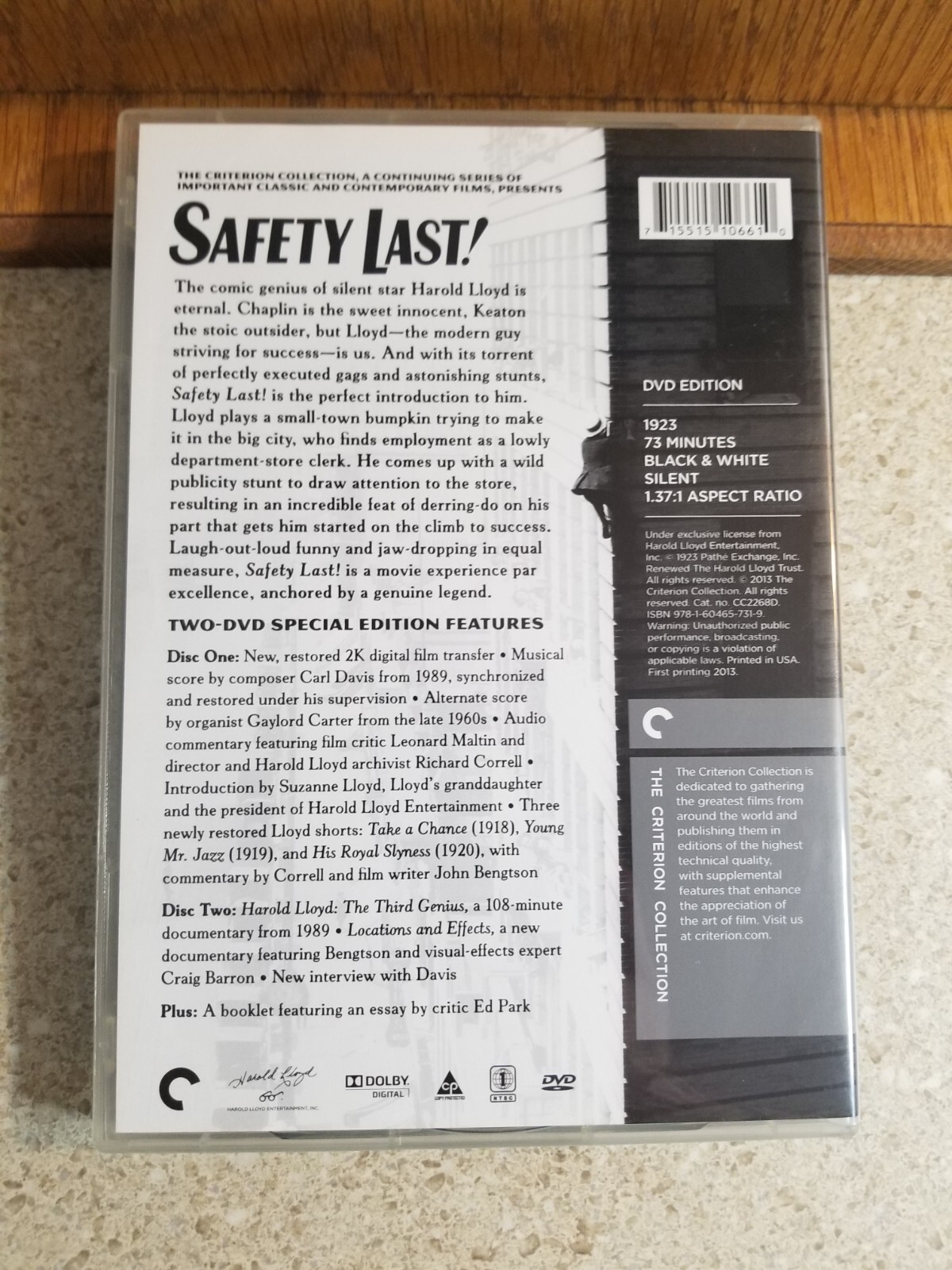 Safety Last! (Criterion Collection) (DVD, 1923) 715515106610 eBay