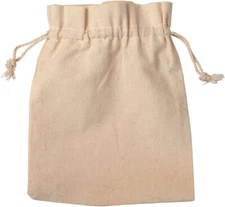 Lot of  100 Natural Cotton Drawstring 5 x 7 Pouches Jewelry Gift Bags Pouch