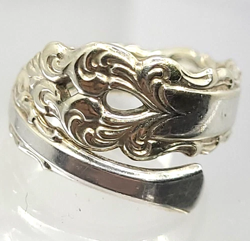 Sterling Silver Spoon Ring Golden La Strada 1972 International Silver Size 6.5