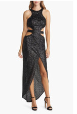 SHO by Tadashi Shoji Cutout Sequin Dress size S 