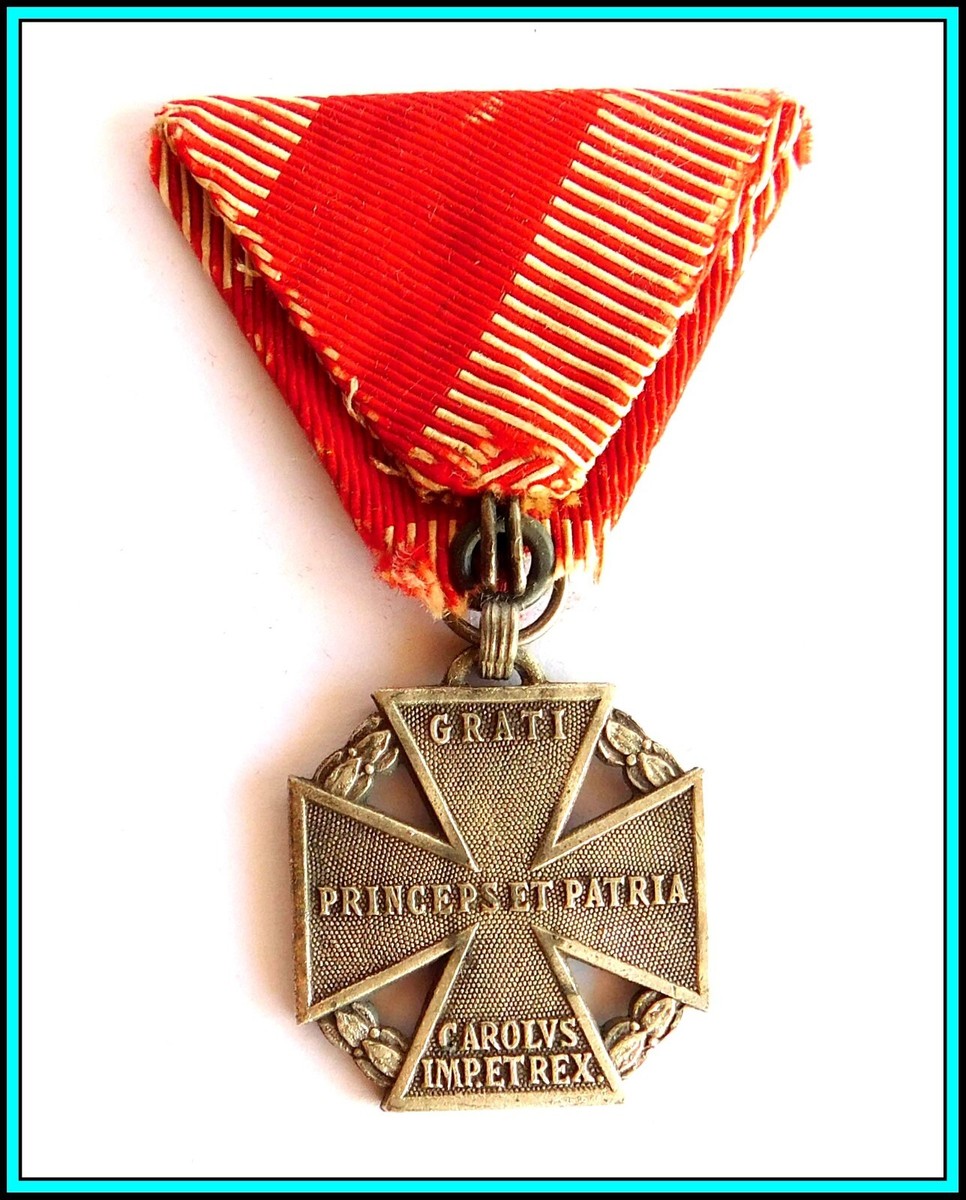 Ö帝政オーストリア軍＊１９１４年＊クロアチア愛国者ブローチ（実物） Original WWI Austrian Imperial – KARL TROOPS CROSS with Ribbon | eBay