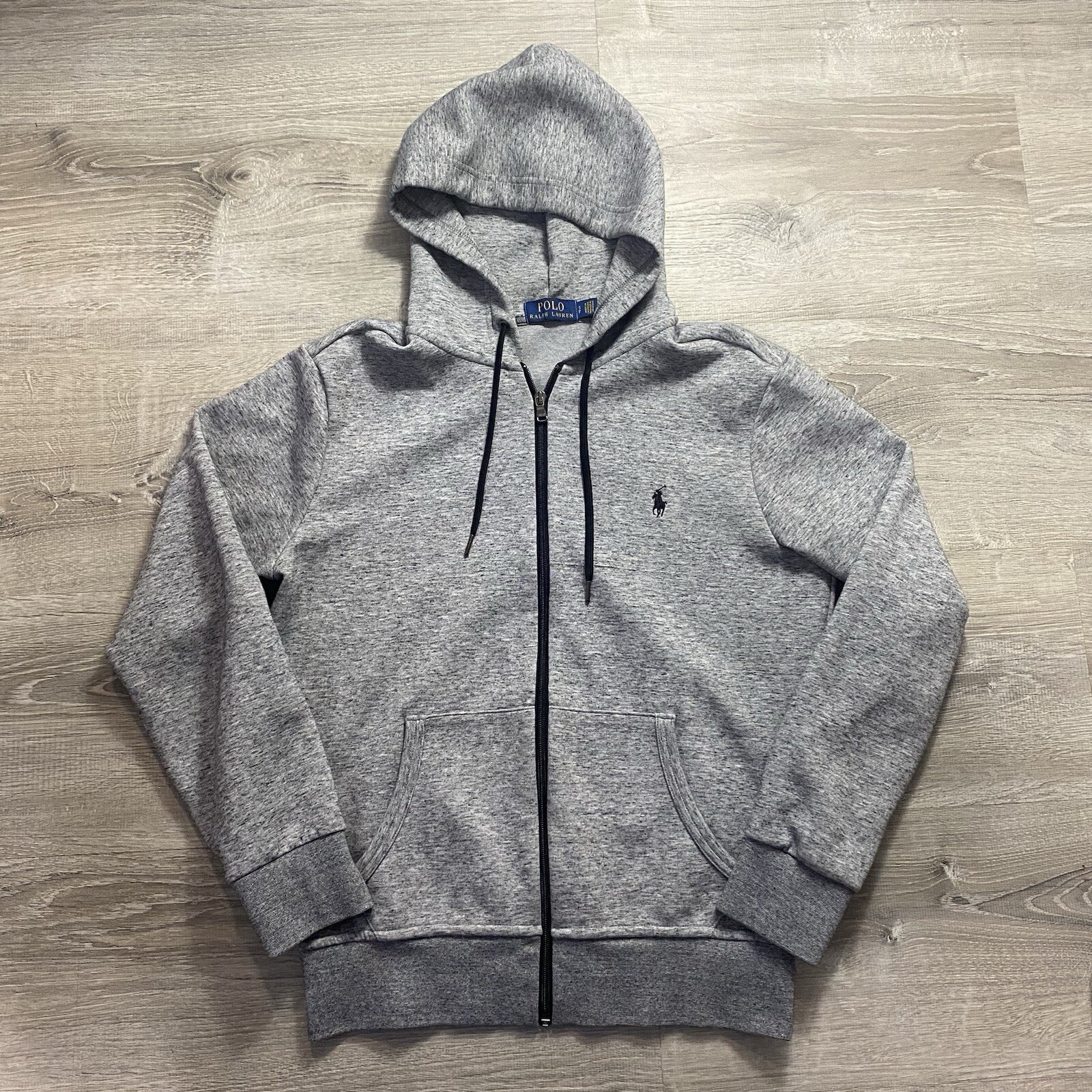 PONY Felpa Polo Ralph Lauren donna grigio erica full zip con cappuccio taglia small?