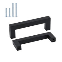 KüChengriff Edelstahl Schwarz 96Mm Schrankgriff Schubladengriff