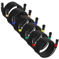 6 Pack XLR Cables 25 Feet Male To Female Microphone Cable 3Pin Connector
