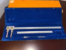 Vintage Dietzgen 970 W Beam Compass Made In Germany Drafting Tool w Case