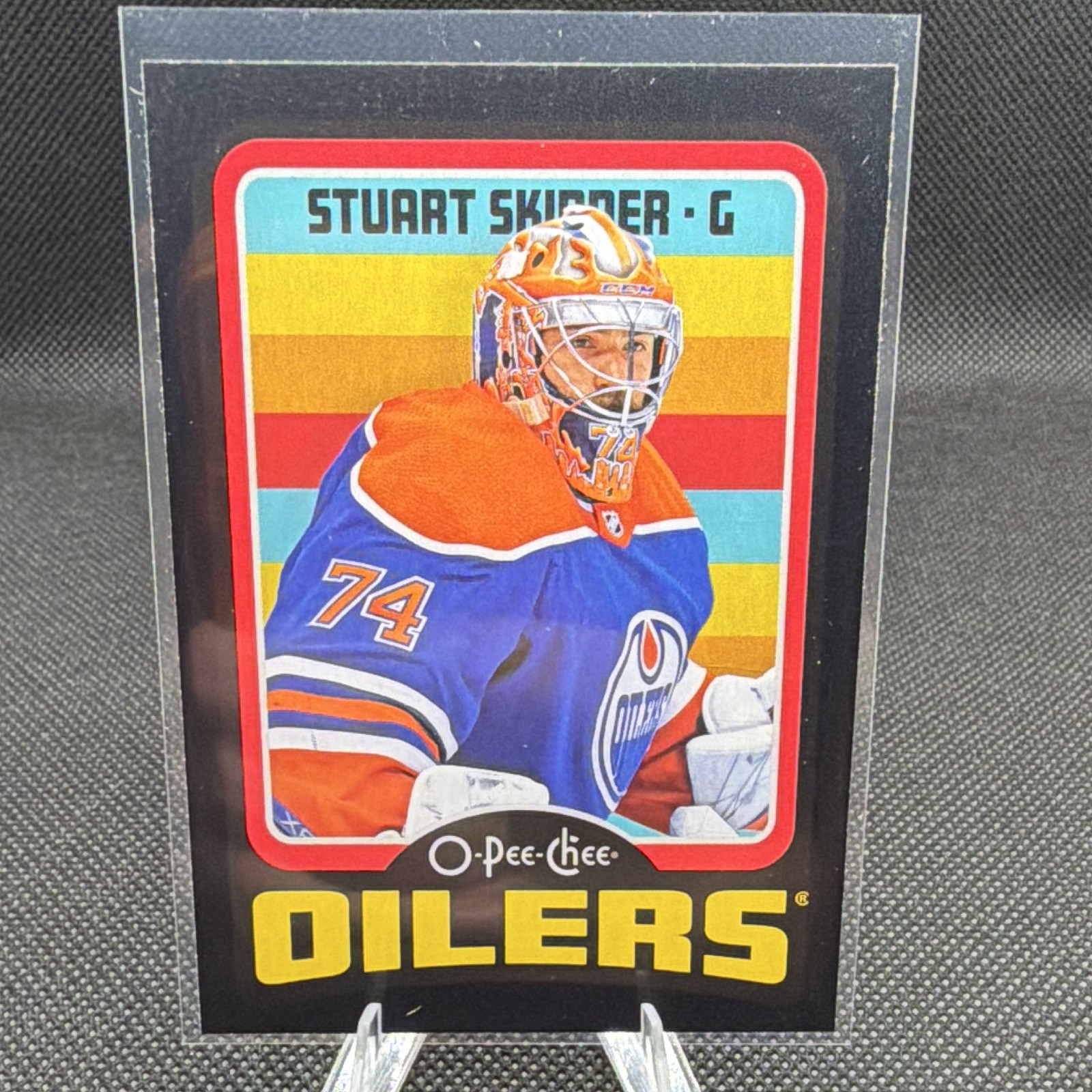 O-Pee-Chee 2024-25 Hockey Retro Black Border Stuart Skinner #331 Oilers /100